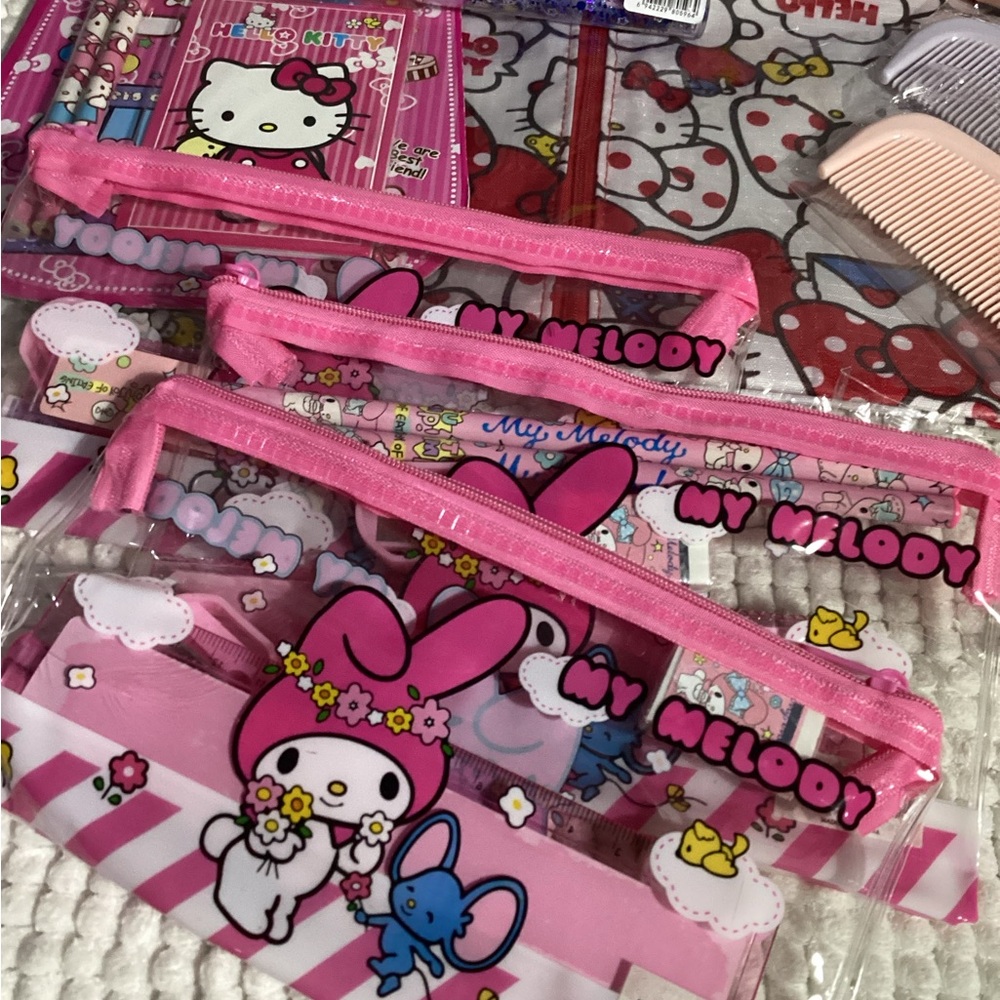 LARGE Hello Kitty Themed Bundle Take 3- Keychains, Lip Gloss, Hair, Office, MORE - Picture 5 of 8